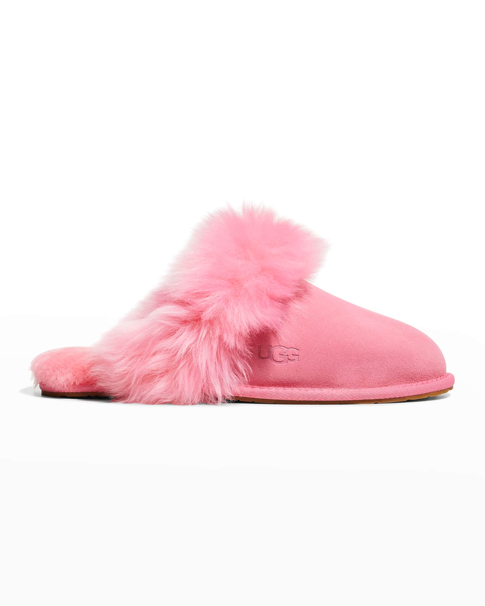 UGG Scuff Sis Suede & Shearling Slippers Neiman Marcus