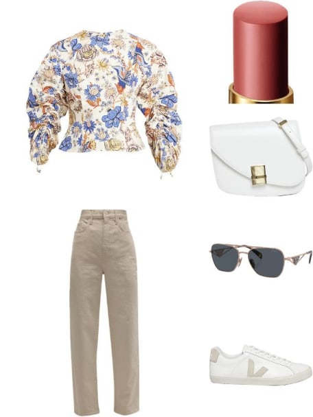 Esplar Bicolor Leather Low-Top Sneakers