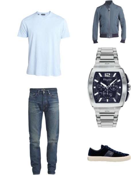 F-80 Tonneau Chrono Stainless Steel Bracelet Watch