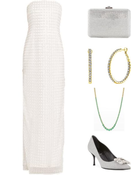 Slim Slide Crystal Evening Clutch Bag