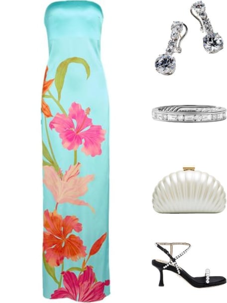 Vivi Strapless Floral Dress