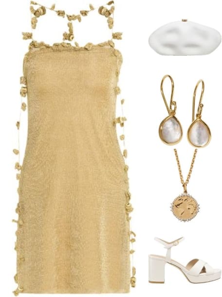 Alonza Metallic Knit Mini Dress