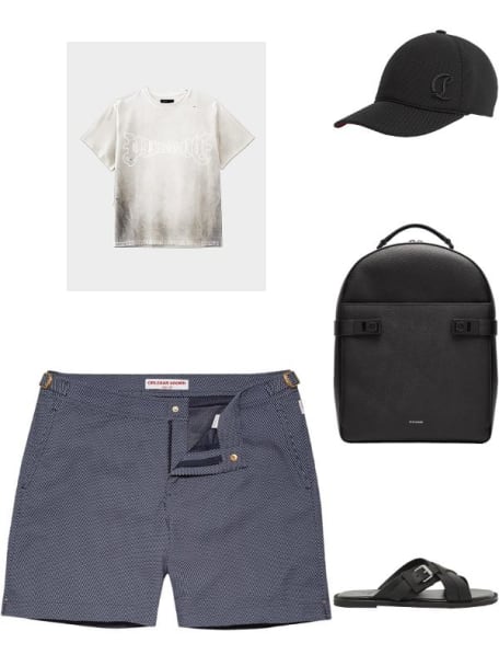 Men's Short-Sleeve Textured Jersey Logo Tee