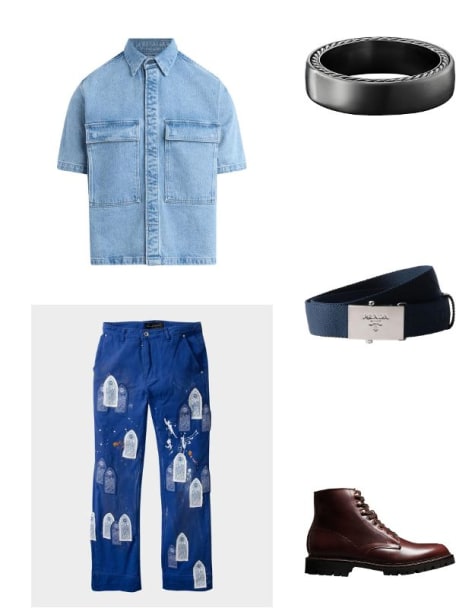 Men's Sky Painter Carpenter Embellished Pants