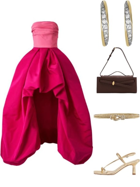 Strapless Hi-Lo Balloon Gown
