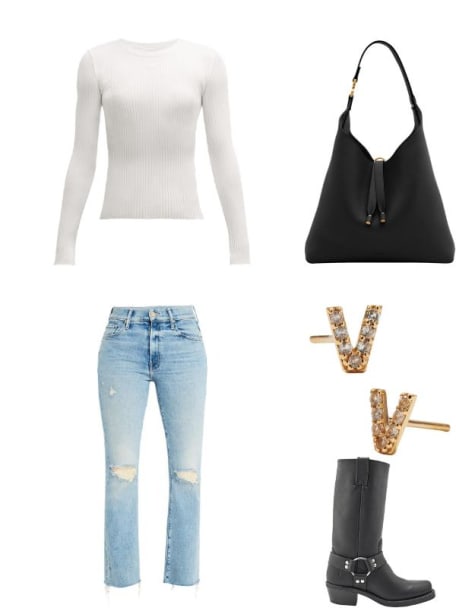 Tall Leather Harness Biker Boots