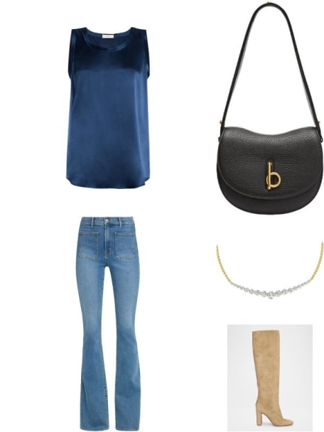 Suede Block-Heel Knee Boots