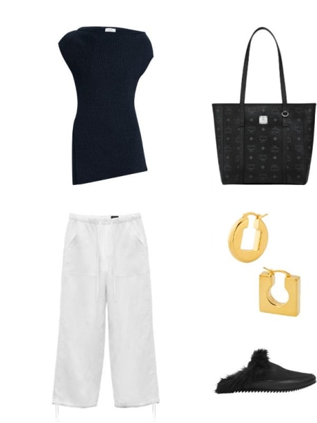 Toni Small Visetos Shopper Tote Bag