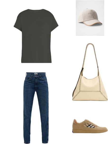 Men's Terrace Leather and Check Low-Top Sneakers