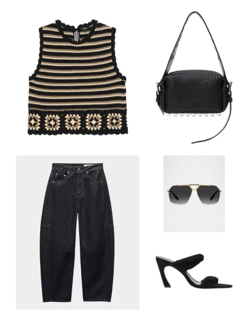 Ricco Small Studded Leather Shoulder Bag