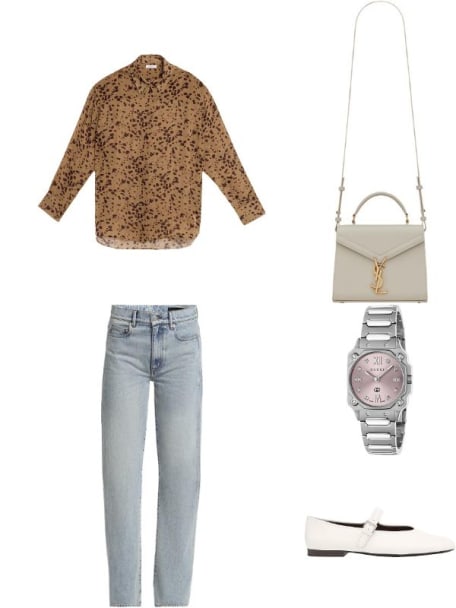 Cassandra Mini YSL Top Handle Crossbody Bag in Grained Leather