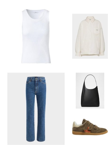 Beth Bicolor Mixed Leather Sneakers