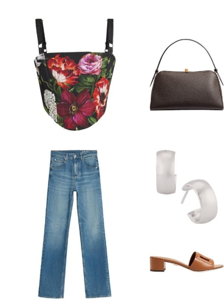 Cate Frame Leather Top-Handle Bag