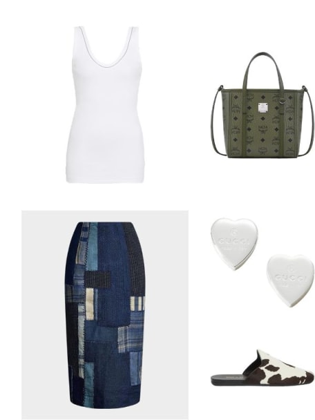 Toni Mini Visetos Shopper Top-Handle Bag
