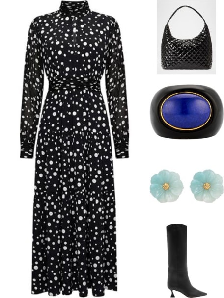 Lapis and Black Obsidian Ring