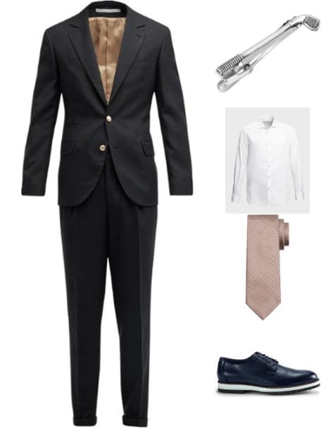 Men's Micro-Neat Silk and Cotton Jacquard Tie