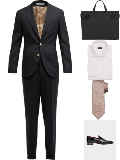 Men's Micro-Neat Silk and Cotton Jacquard Tie