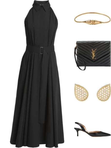 Carolyne Leather Low-Heel Slingback Pump