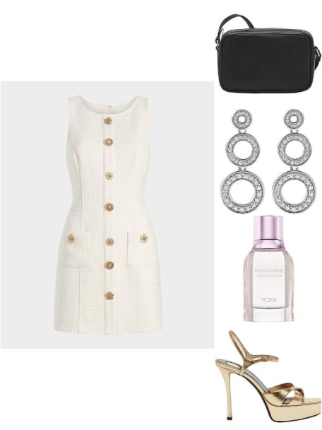 Randi Sleeveless Gold Coin Mini Dress