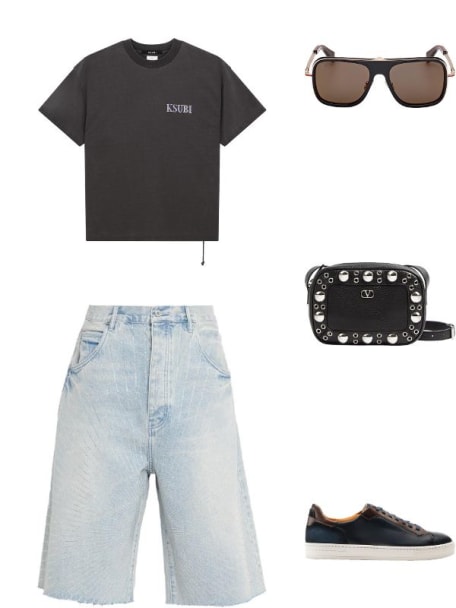Men's SL/61 Bicolor Leather Low-Top Sneakers
