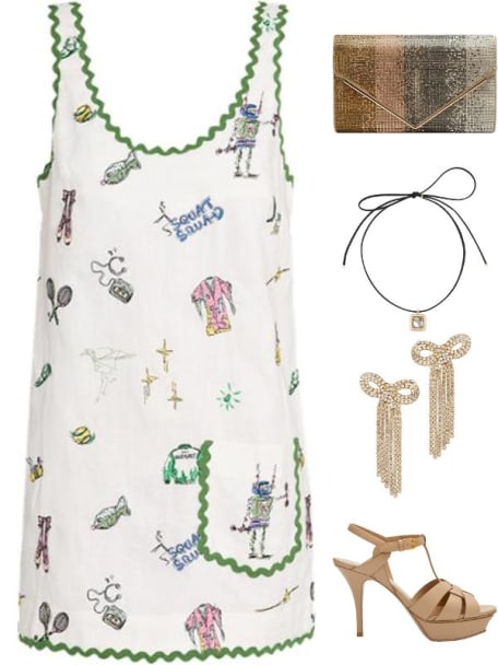 Linda Strapless Floral Sequin A-Line Mini Dress