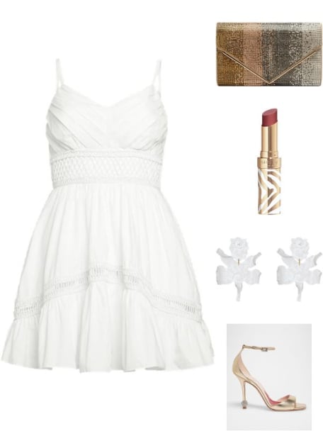 Linda Strapless Floral Sequin A-Line Mini Dress