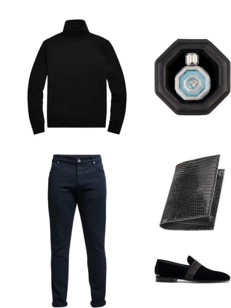 Lizard Business Card Case, Black