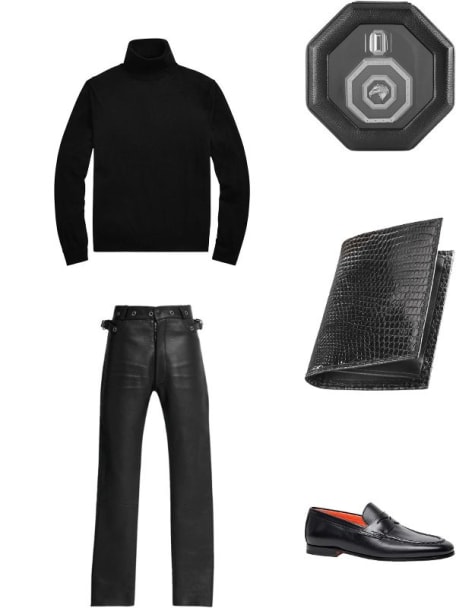 Lizard Business Card Case, Black