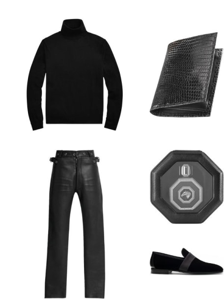 Lizard Business Card Case, Black