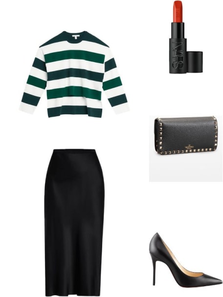 Kate Red Sole High-Heel Pumps, Black