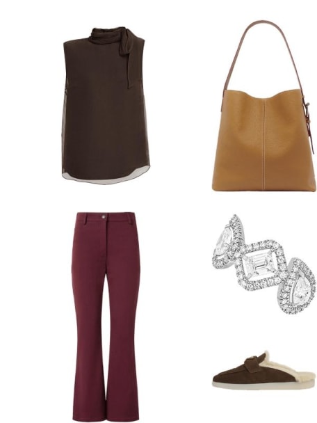 Medium East-West Leather Shoulder Bag