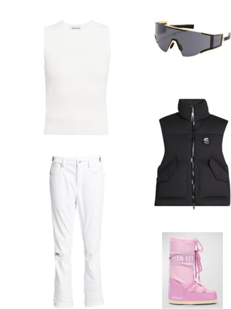 Logo Acetate & Titanium Shield Sunglasses