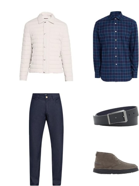 Men's Snap Front Quilted Milano Jacket