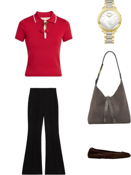 F is Fendi FF Two-Tone Bracelet Watch, 28mm