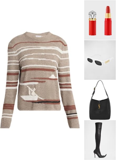 Le 5 A 7 YSL Small Hobo in Smooth Supple Leather