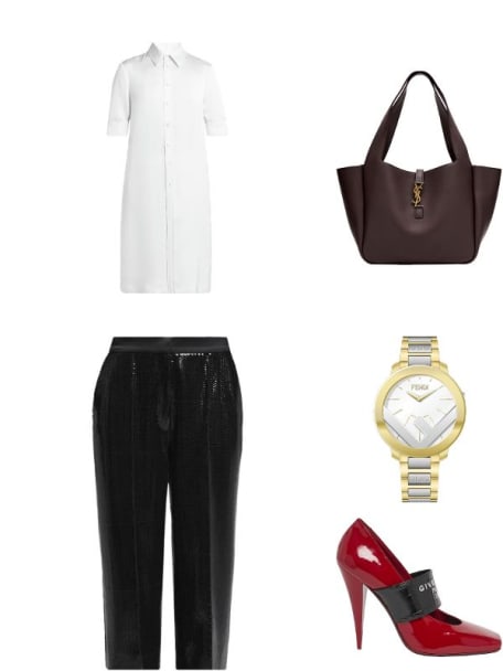 F is Fendi FF Two-Tone Bracelet Watch, 28mm