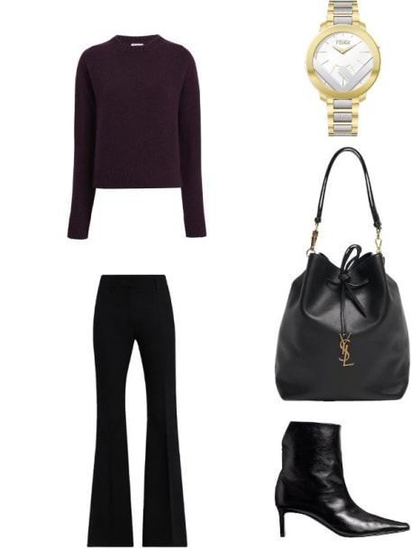 F is Fendi FF Two-Tone Bracelet Watch, 28mm