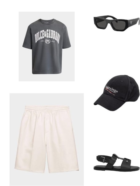 Men's Acetate Rectangle Sunglasses