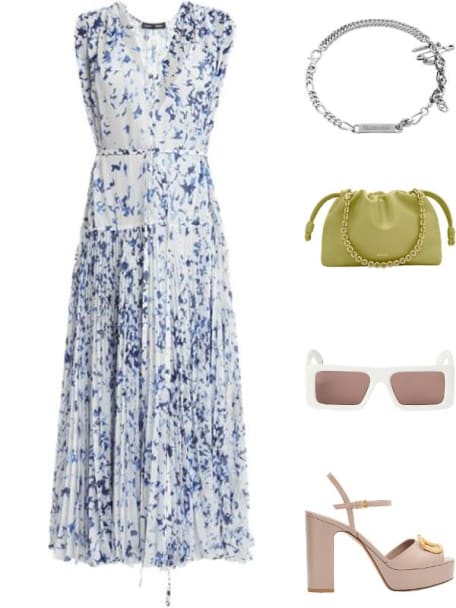 VLogo Signature Nappa Leather Platform Sandals