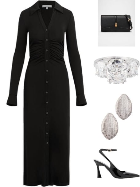 The Naomi Button-Front Midi Dress