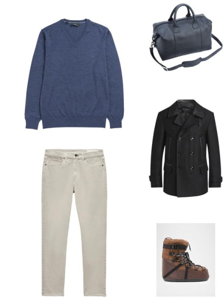 Monogrammed Leather Overnight Duffel Bag