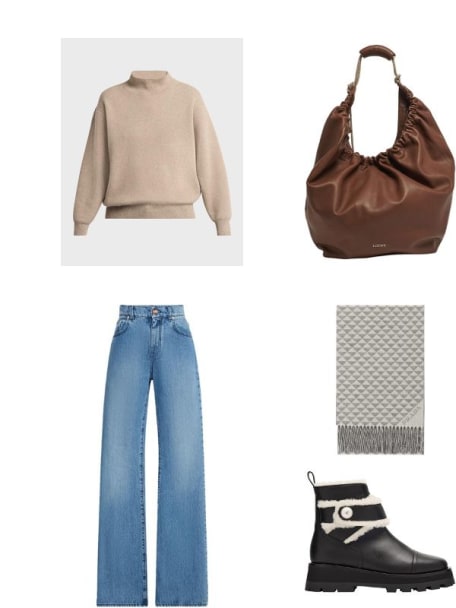 Triangle-Print Wool & Cashmere Scarf