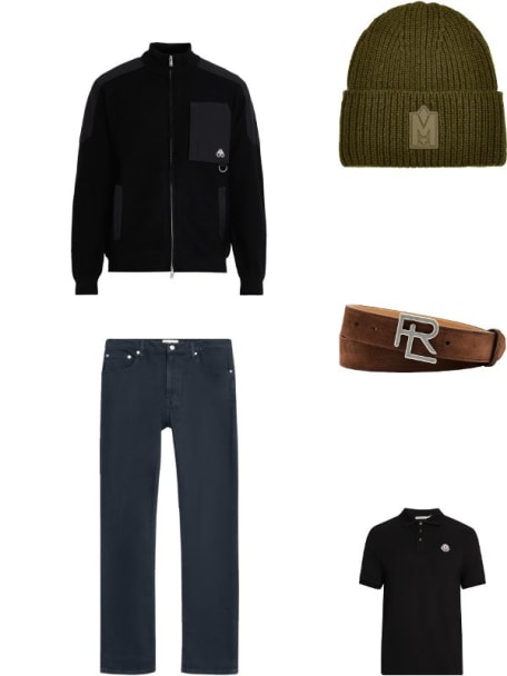 Men's RL-Buckle Calf Suede Belt