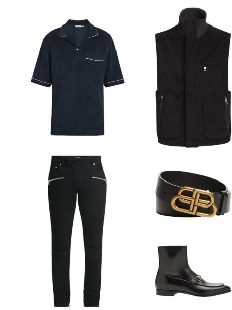 Men's BB-Buckle Leather Belt