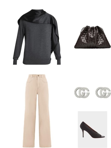 Julianne Peep-Toe Leather Pumps