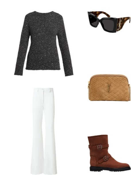 Gaby Mini YSL Crossbody Bag in Quilted Suede