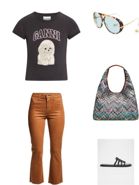 Geometric Acetate & Metal Alloy Aviator Sunglasses 