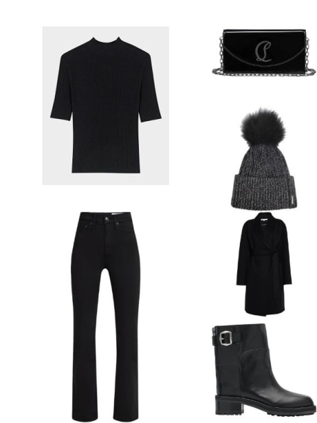 Metallic Wool-Blend Knit Hat with Select Lamb Pompom