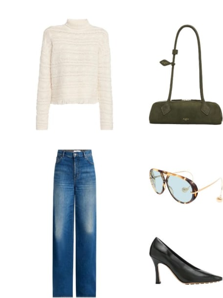 Geometric Acetate & Metal Alloy Aviator Sunglasses 