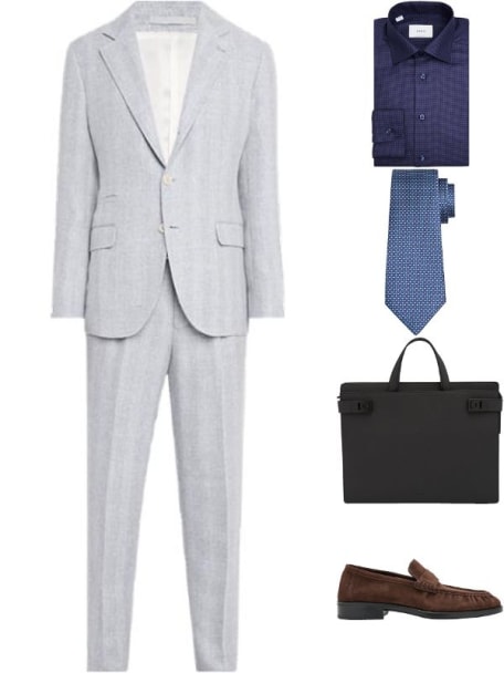 Men's Contemporary-Fit Organic Cotton Check Dress Shirt